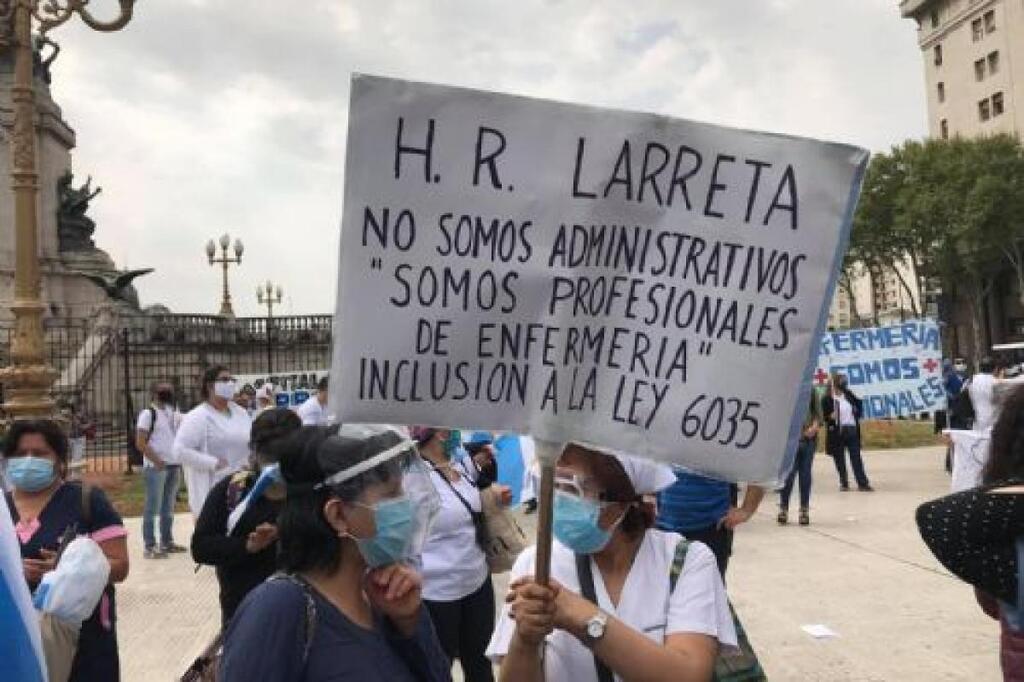 Los enfermeros realizaron muchas marchas estos años, y hasta fueron reprimidos por la Policía porteña en septiembre de 2020.
