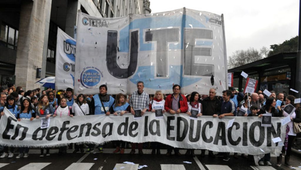 UTE hará un paro y movilización este jueves en contra de la reforma del estatuto docente porteño