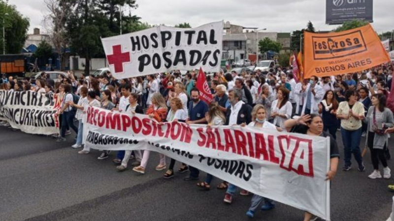 Nuevo paro en el Hospital Posadas ante la “la falta de diálogo” en los reclamos salariales