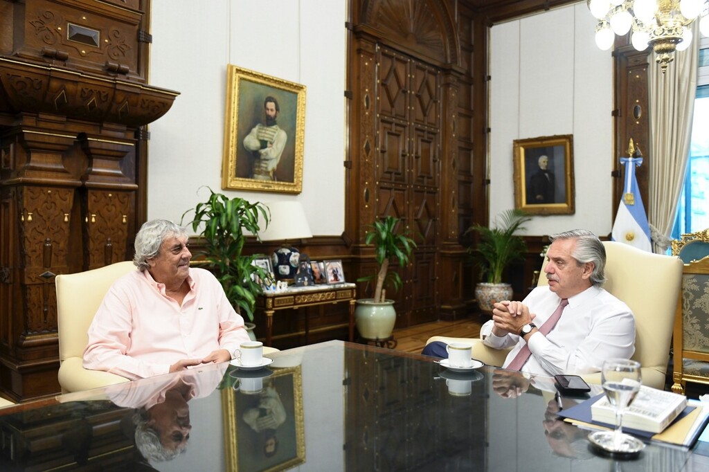Sergio Romero junto a Alberto Fernández, en un viejo encuentro.