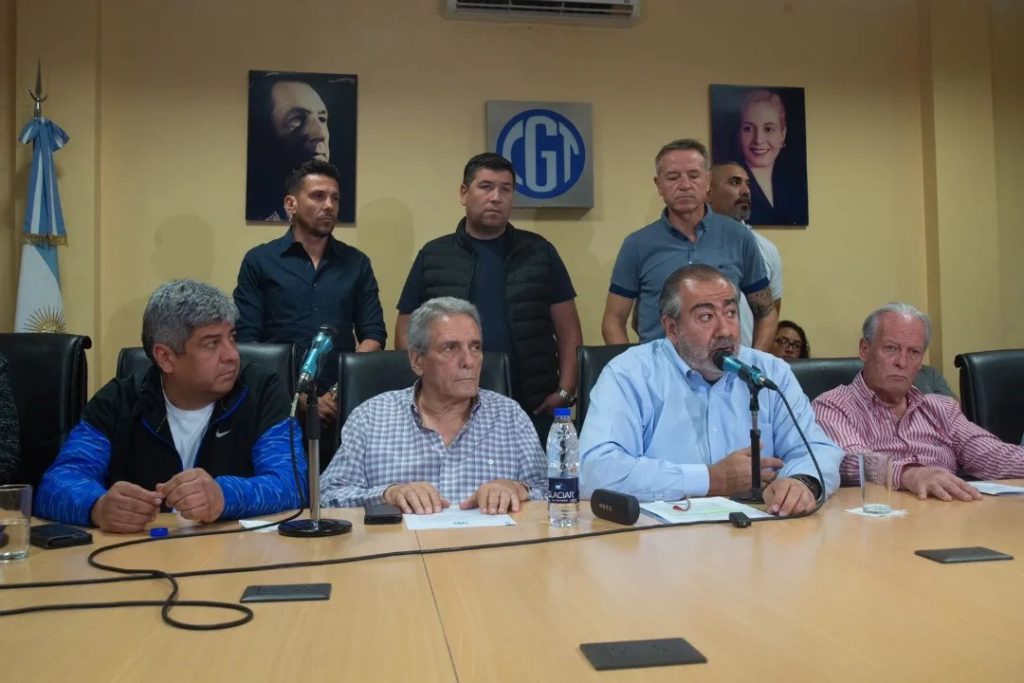 Milei, CGT, Facundo Moyano, Carlos Acuña, Héctor Daer