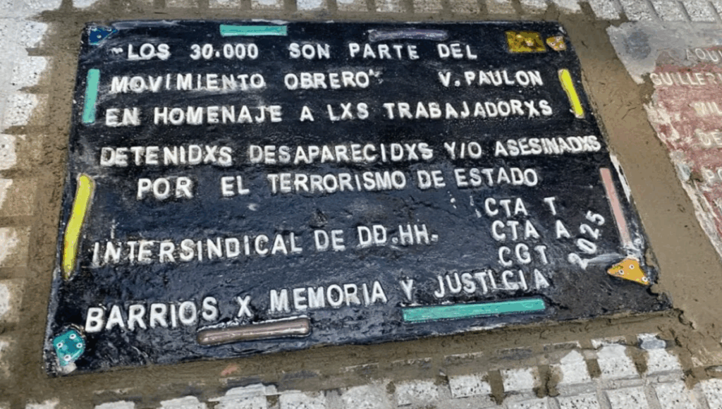 Pettovello, placa por obreros desaparecidos