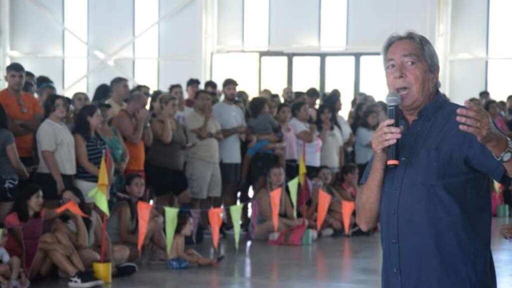 Succi habló en un acto realizado en el camping del gremio.