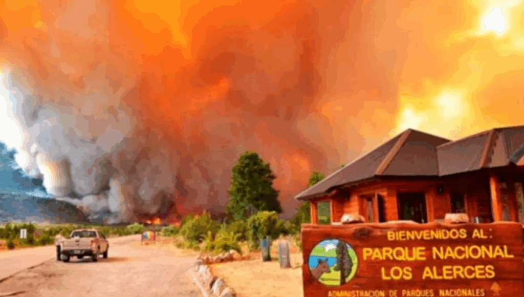 parques nacionales, incendio en la Patagonia