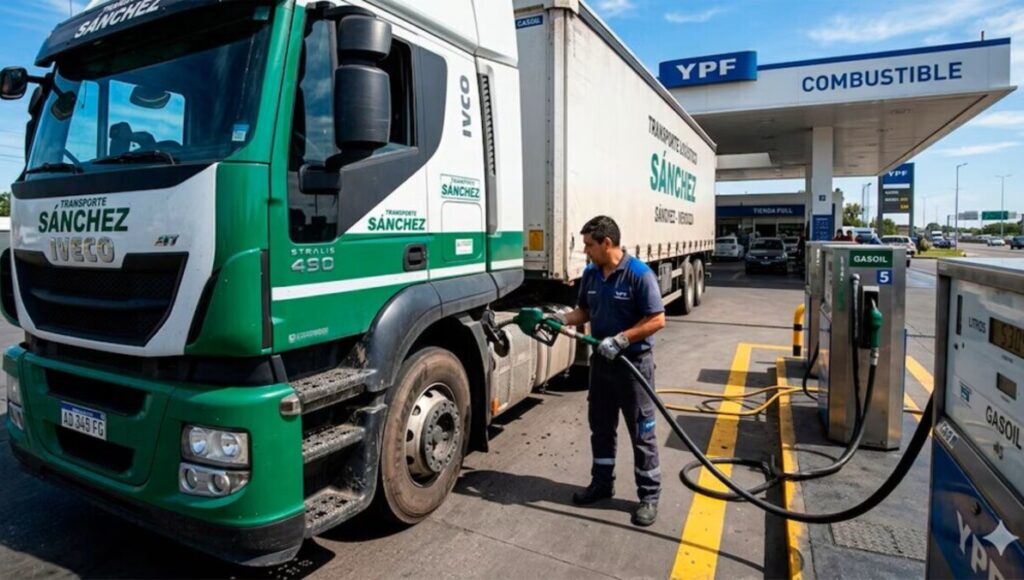 gasoil, camión, surtidor, combustible