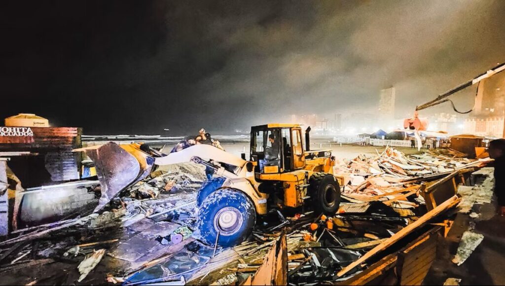 Mar del Plata, desalojo de la Saladita de la Bristol