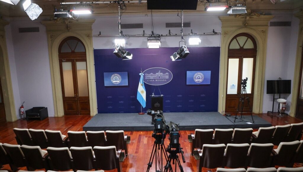 Milei, Sala de Prensa de la Casa Rosada