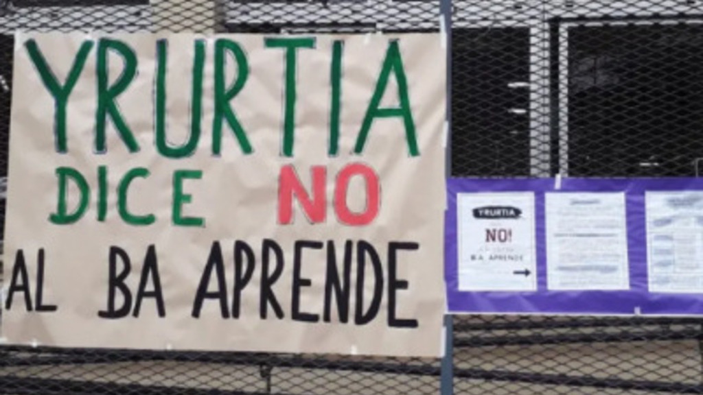 paro docente, Yrurtia